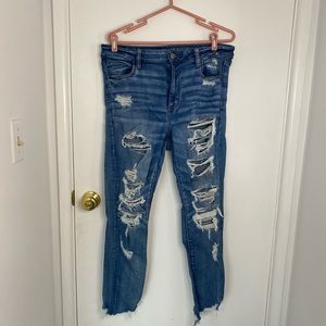 American Eagle High-Waisted Ripped Skinny Jeans